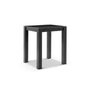 Hugo Outdoor Ceramic Top Square Aluminium Bar Table 0.9m - Charcoal