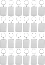 [BESPORTBLE] 20PCS Acrylic Photo Keychains Clear Picture Frame Keyring Remember 2020 Keychain Bag Pendant Purse Charms for DIY Artwork Christmas Birthday 5 * 3.3CM