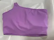 NWT P'tula Sports Bra Lavender Sz XL, 1 shoulder W/Removable Padding, Wireless
