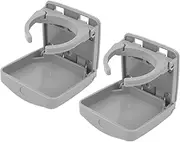 2pcs Car Cup Holder, Plastic Foldable Car Drink Holder with Adjustable Retainer Arms, Water Bottle Holder with Screws for Cars Trucks RVs Boats Marine (Grey) HF-PAG))