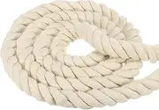 uxcell 1 Inch x 100 Feet Natural Twisted Cotton Rope 3 Strand Strong Thick Cotton Rope Tug of War Rope for Railings Crafts Home Decor, White