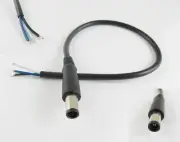 10pcs DC Cord Tip 7.4mm x 5.0mm Male Plug Connector Cable Laptop Replacement 1ft