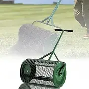 24" Compost Spreader Peat Moss Spreader, Peat Moss Spreader with Upgraded T-Handle, Brave for Topsoil, Planting, Seeding, Lawn, Green.,Separate32x60cm