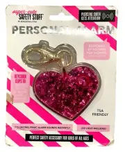 Super Cute Safety Stuff Personal Alarm Heart Key Chain, TSA Friendly & LED Light