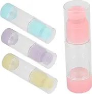 VICASKY 4pcs Travel Lotion and Spray Bottle Leakproof Dispenser Containers for Skincare and Makeup Vacuum Design Easy Dispensing Transparent Bottles for Toiletries