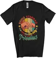 [Generic] Vintage Being Stepdad Honor Daddy Priceless; Fantastic Father's Day Vintage Retro Hands; Family Unisex T-Shirt