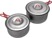 Evernew Ti U.L. Pot Set 900+1300 ECA536 Titanium Cookware Set