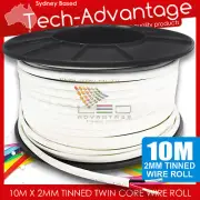 10mtr x 7 AMP MARINE TINNED TWO CORE WIRE/ELECTRICAL LED CABLE - BOAT/CARAVAN