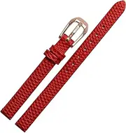 [EKSIL] Lizard print cowhide leather watchband for ladies replacement watch white red Ultra-thin strap 6 8 10 12 14 16mm