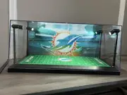 Miami Dolphins Custom 2 Mini Helmet display case w/ LED light’s