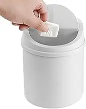 Small Trash Can - Creative Desktop Trash Can with Lid | Tiny Wastebasket Garbage Cans, Small Paper Basket for Vanity Tabletop, Coffee Table, Car Interior