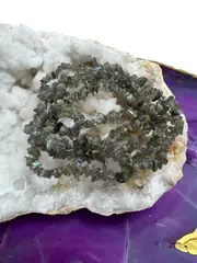 5x Labradorite Crystal Chip Bracelet Set Natural Gemstone Intuitive Stone