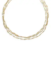 Alberto Amati 14K Yellow Gold Multi Strand Mesh Collar Necklace, 18