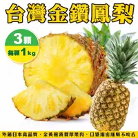 在飛比找蝦皮商城優惠-台灣大顆金鑽鳳梨(每顆1kg±10%) 0運費【果之蔬】