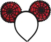 CLGIFT Mickey Minnie Ears Headband, Black Silver Mickey ears no bow diy Minnie