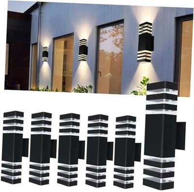 15inch LED Square Up & Down Wall Lights,14W Outdoor Wall Light 4000K Day 6Pack