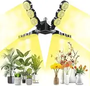 SANSI Full Spectrum LED Plant Lamp 60W, E27 Foldable Grow Light Bulb for Indoor Plants, Hydroponics, Succulents, Seedlings, Vegetables, Flowers Gardening