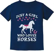 [Tstars] Just A Girl Who Loves Horses Horse Lover Gift Toddler Kids T-Shirt