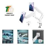 Dual Monitor Mount for 2 Monitors up to 32 inches, Height Adjustable Gas Spri...
