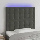 vidaXL LED Headboard Dark Grey 80 cm Velvet BMG
