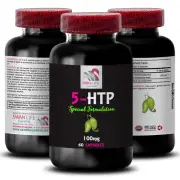 Stress relief - 5-HTP (5-HYDROXYTRYPTOPHAN) - Happiness booster 1 Bottle 60 Caps