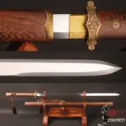Traditional Tang Dynasty Dao唐刀 Double Edge Fulltang Sharp Chinese Sword Rosewood