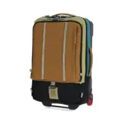 Topo Designs Global Travel Bag Roller Suitcase, Caribbean/Dark Khaki