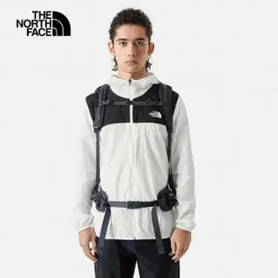 【The North Face】TNF 風衣外套 拼接防潑水防曬 M MFO UPF JACKET - AP 男 白黑(NF0A8AUSKY4)