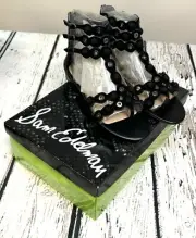 Sam Edelman Desi Gladiator Studded Sandals~Back Zip~Pewter Metallic~Women 9M~NIB