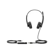 Yealink UH34 Lite Dual Ear Noise Cancelling Wired Headset - Black