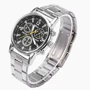 [Zetiling] Men Watch, Analog Wristwatches with Stainless Steel Band Alloy Case Wristwatch Stylish Simple
