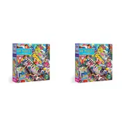 2x 64pc eeBoo Jigsaw Puzzle 38x38cm Kids Educational Play Game Skateboarders 5+