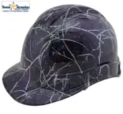 Lightning Storm Hydro Dipped Cap Style Hard Hat with Ratchet Suspension
