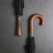 Long Wooden Handle Double Layer Umbrella