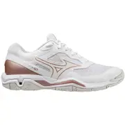 Mizuno - Womens Wave Phantom 3 NB - Netball Shoes (White/Rose)