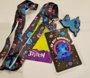 Disney Lilo and Stitch Not Ordinary Outer Space Lanyard ID Holder NEW
