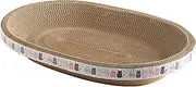 Cat Scratching Board | Oval-Shaped Cat Scratcher Cardboard Posts | High-Density Cat Scratch Pad for Indoor