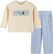 [Lil Cactus] Boys Nativity Smocked or Applique Shirt and Pants Set