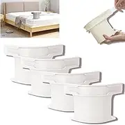 4Pcs Lock Sheet Holders Set, Bed Sheet Holders for Corners Fitted Straps Keep Sheets Firm & Tight, Anti Slip Design Easy to Install 4Pcs - White