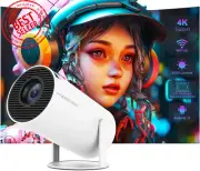 Mini Projector 4K 1080P Android 11 WiFi6 BT5.0 Smart Rotatable Outdoor Movie