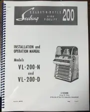*NEW* SEEBURG Models VL INSTALLATION AND OPERATION MANUAL *HQ* 18 PAGES