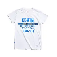 在飛比找momo購物網優惠-【EDWIN】女裝 再生系列 CORE標語短袖T恤(白色)