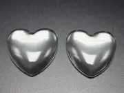 20 pcs Transparent Clear Love Heart Dome Flatback Glass Gemstone Cabochons 3/4"