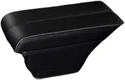 EXEGPLPVK Fit for Kia Fit for Picanto Armrest Box Retrofit Parts Center Console Special Storage Space Car Elbow Rest with USB Cup Holder(B-Black White line)