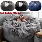 Fur Bean Bag Cover Soft Fluffy Fur Portable Living Room Lazy Sofa Bed - 180x90cm