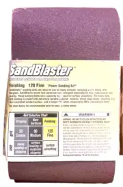 2x 3M SandBlaster 9194 3" x 24" 120-Grit Finishing Power Sand Belt