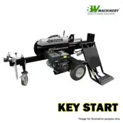 50 Ton Key Start Log Splitter w Lifter, 15HP Engine (Black Diamond LS50LTESBD)