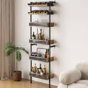 Wine Rack, Sturdy and Durable Countertop Wine Storage Cabinet Shelf for Pantry