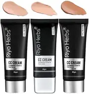Riyo Herbs CC Cream Contains SPF With UVA/UVB Rays, Conceals Imperfections for Even Tone Skin, All Skin Types, All Color (ALL-COMBO)