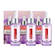 3 x L'Oreal Paris Revitalift Filler 1.5% Pure Hyaluronic Acid Anti Wrinkle Serum 30mL